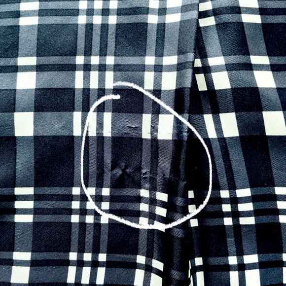 Joseph Silk Oversized Plaid Twill Dara Blouse 1/4 button down shirt. Size 8 - Picture 10 of 14